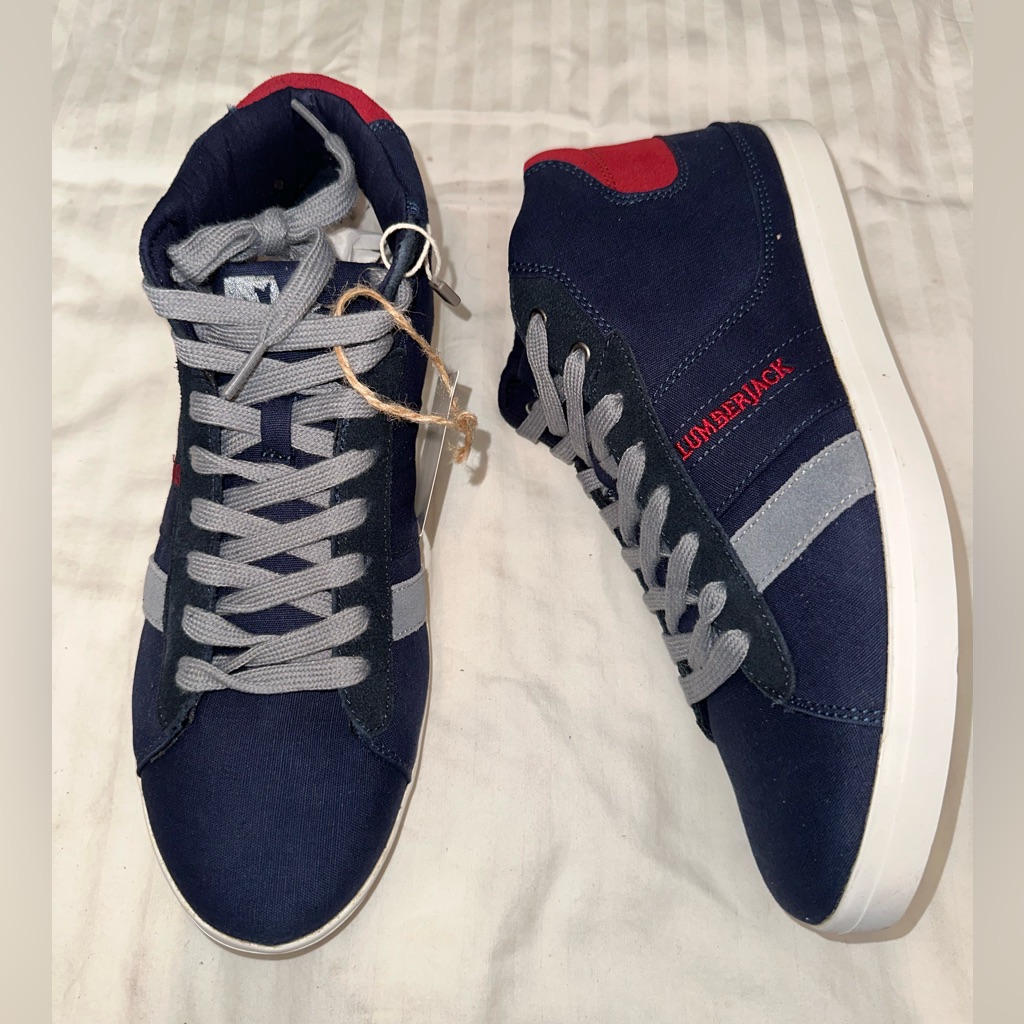 Brand New Lumberjack Sport Blue Sneakers Size Us 10 Eu 43 SuedeTextile